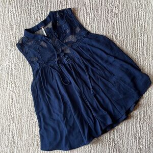 Free People Navy Blouse❤️